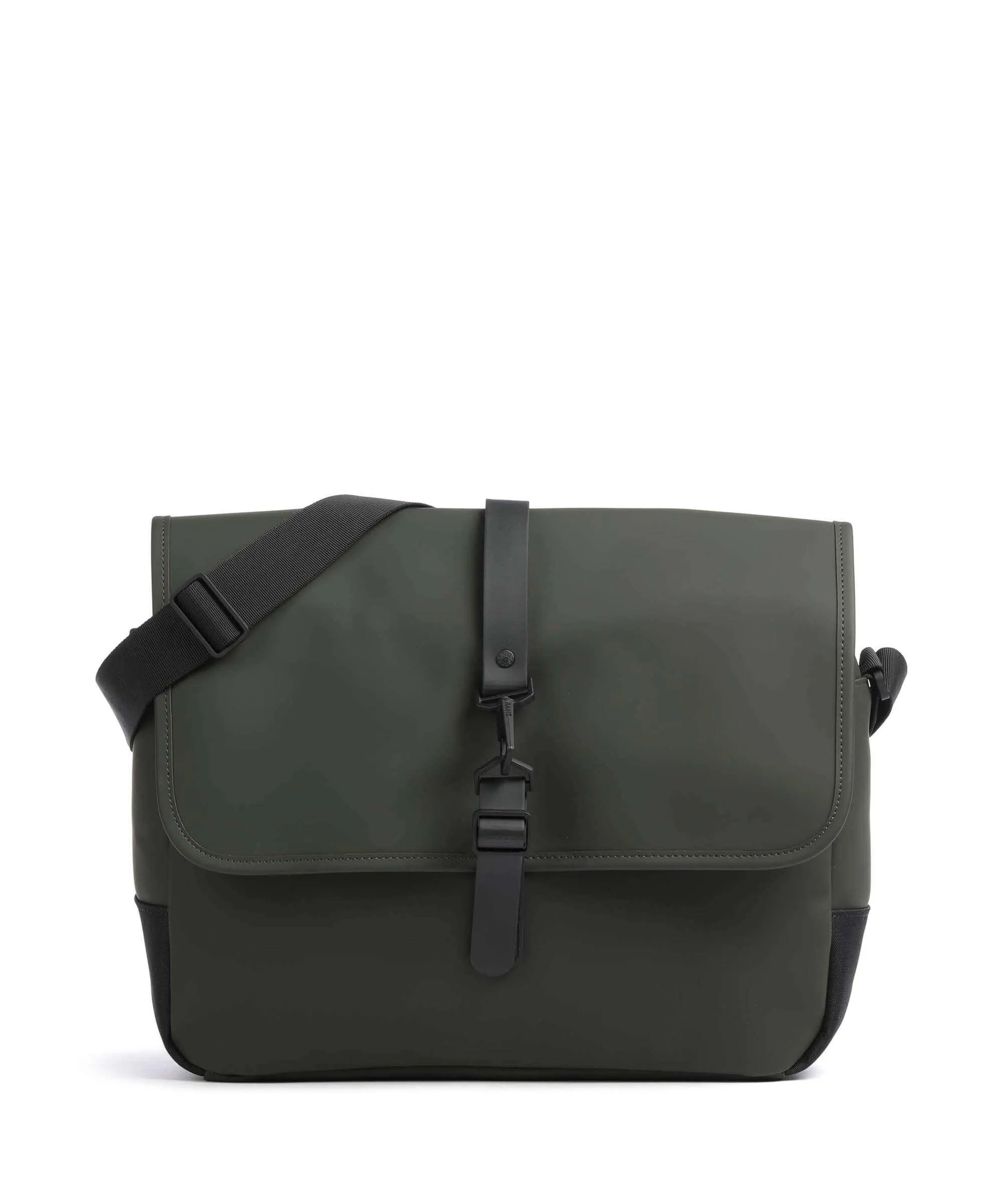 Rains Borsa messenger 16″ poliuretano, poliestere verde scuro  